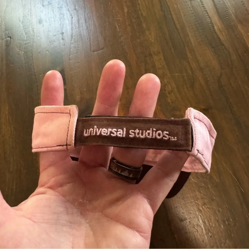 Pink Universal Studios Kid’s Visor Hat With Star On Front Adjustable 100% Cotton